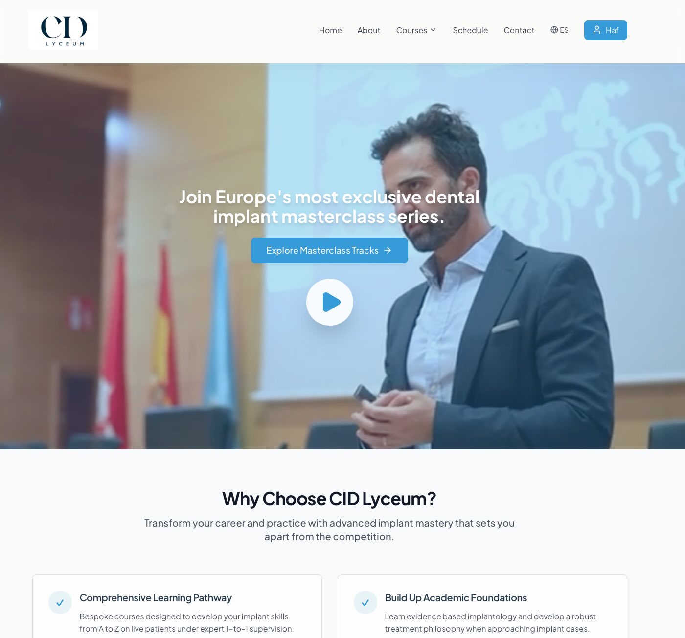 CID Lyceum Website Screenshot